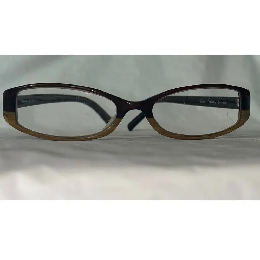 Corinne McCormack Sally 18583 Eyeglass Frames Brown Amber 53-17-140 Women